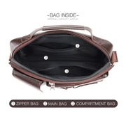 WEIXIER D235 Men Shoulder Bag Portable PU Leather Handbag(Brown)