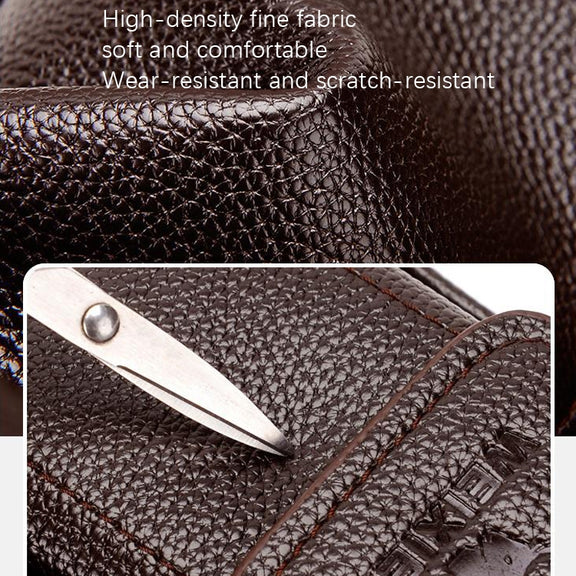 WEIXIER D235 Men Shoulder Bag Portable PU Leather Handbag(Brown)