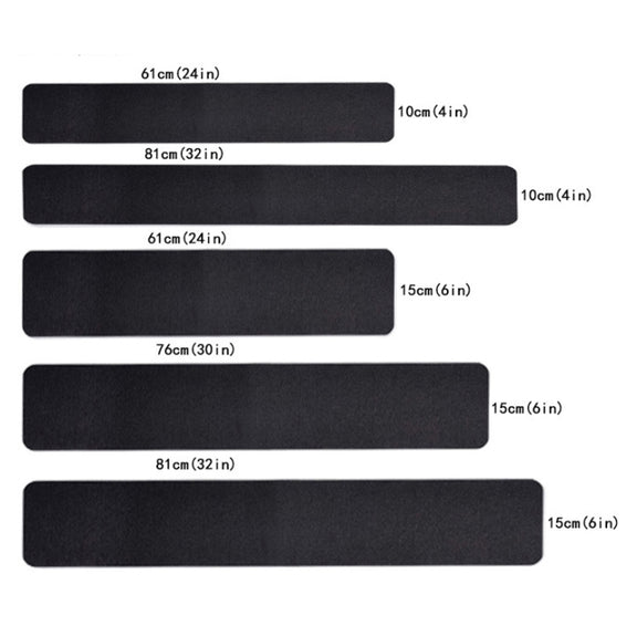 15 PCS PEVA  Rubber Non-marking Step Non-slip Tape,Size:  10 x 60cm(Gravel Black)