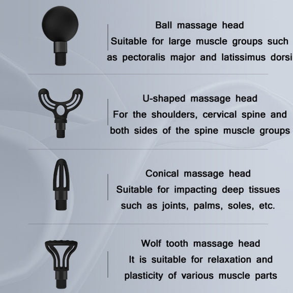 PS818 Variable Speed Vibrating Mini Muscle Fascia Relax Massager, Specification: 12 Gear (Gray)