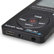 HanRongDa Mini Aviation Band Radio Can Set Automatic Shutdown FM, AM, AIR Radio(Black)