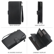 Baellerry Casual Wallet Long Clutch Tri-fold Wallet Multifunctional Phone Bag For Men(Black)