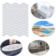 24pcs /Bag Wavy Shaped Safety Bathtub Non-Slip Sticker, Specification:  1.3 x 18cm(Transparent) - free shipping - PMC TechLife - Order now!