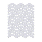 24pcs /Bag Wavy Shaped Safety Bathtub Non-Slip Sticker, Specification:  1.3 x 18cm(Transparent)