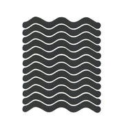 24pcs /Bag Wavy Shaped Safety Bathtub Non-Slip Sticker, Specification:  1.3 x 18cm(Black)