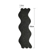 24pcs /Bag Wavy Shaped Gravel Pattern Bathtub Non-Slip Sticker, Specification: 1.3 x 18cm(Transparent)