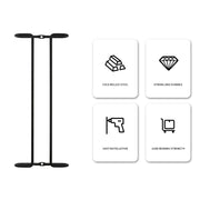 Simple Single-Row Red Wine Cup Inverted Rack(Dumb Black)