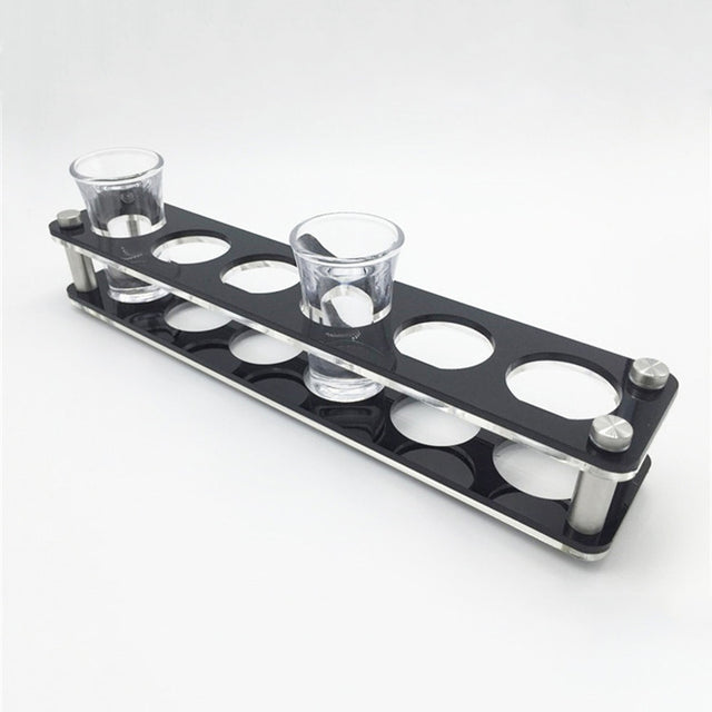 Acrylic Round Hole Wine Glass Holder, Layer (specification): 6 Grids