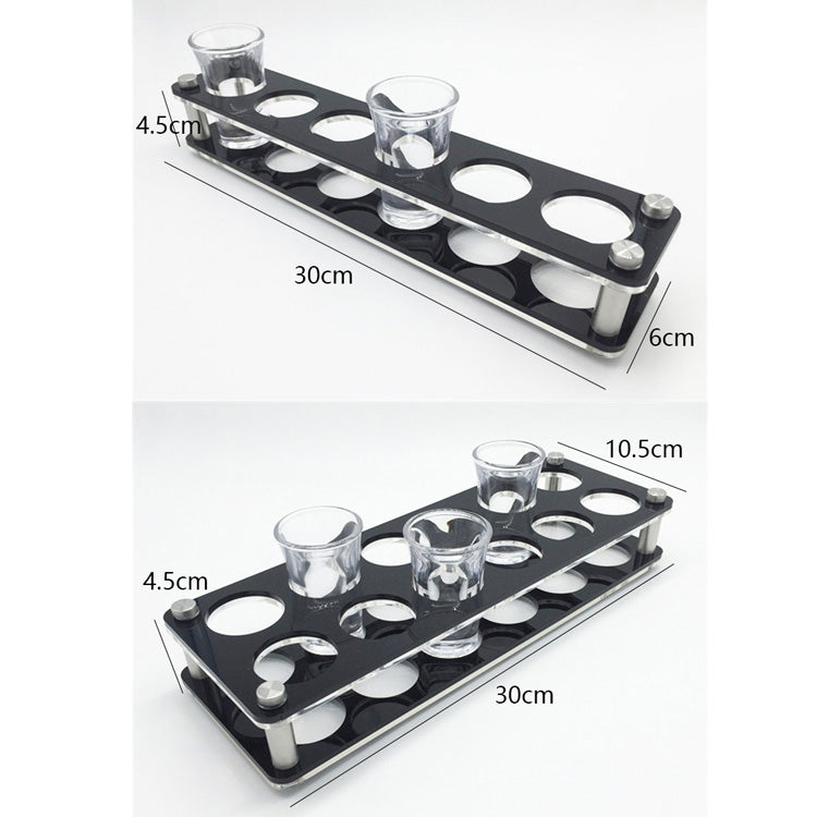 Acrylic Round Hole Wine Glass Holder, Layer (specification): 6 Grids
