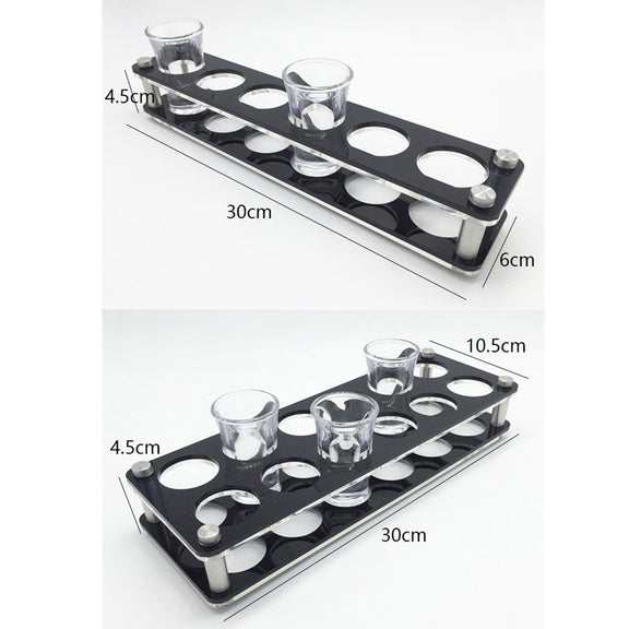 Acrylic Round Hole Wine Glass Holder, Layer (specification): 6 Grids