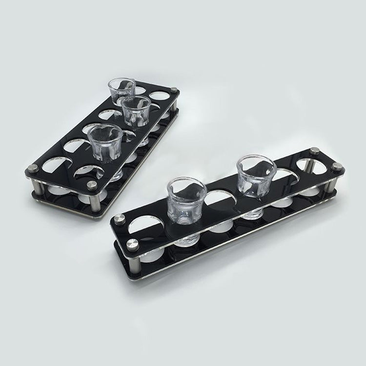Acrylic Round Hole Wine Glass Holder, Layer (specification): 6 Grids