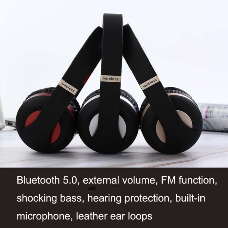 MH4 Mobile Phone Subwoofer Wireless Bluetooth Sports Headset(Gold)