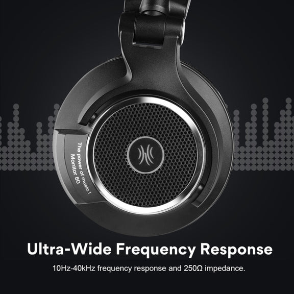 OneOdio M80 Open Three-band Balanced Monitor Mixer Studio DJ HIFI Wired Headset, Cable Length: 3m(Black)
