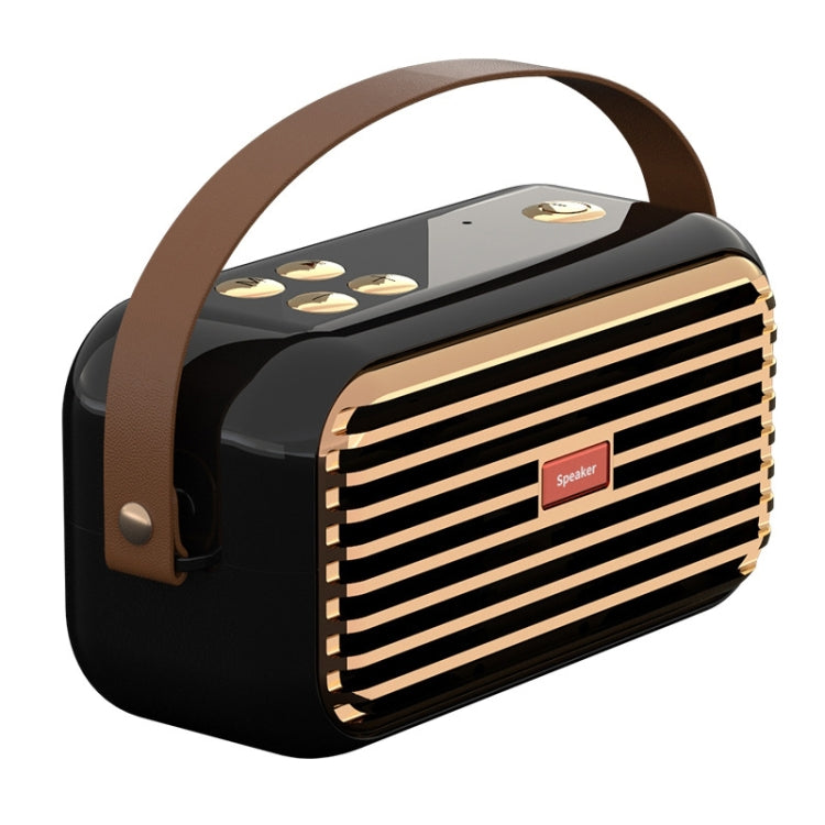 X7 Outdoor Portable Dual Speaker Wireless Bluetooth Retro Portable Speaker(Black)