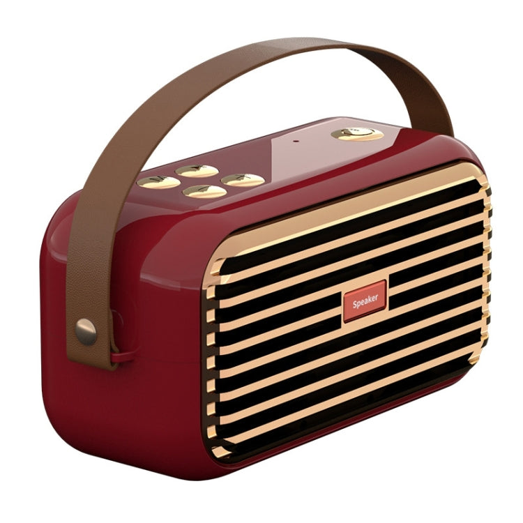X7 Outdoor Portable Dual Speaker Wireless Bluetooth Retro Portable Speaker(Red)