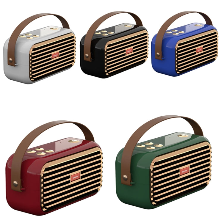 X7 Outdoor Portable Dual Speaker Wireless Bluetooth Retro Portable Speaker(Blue)