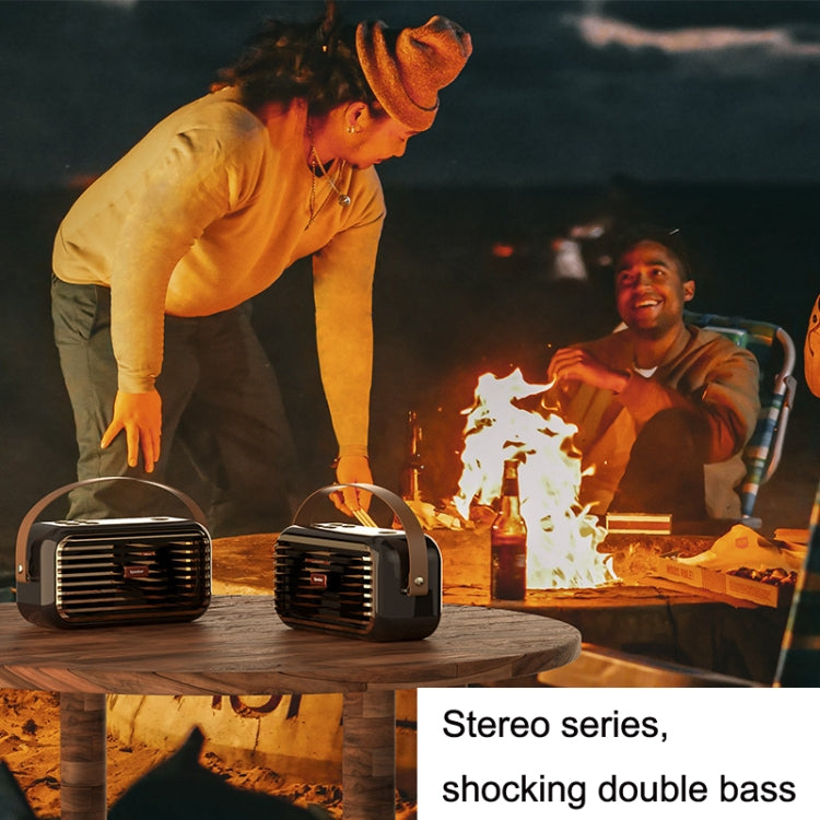X7 Outdoor Portable Dual Speaker Wireless Bluetooth Retro Portable Speaker(Blue)
