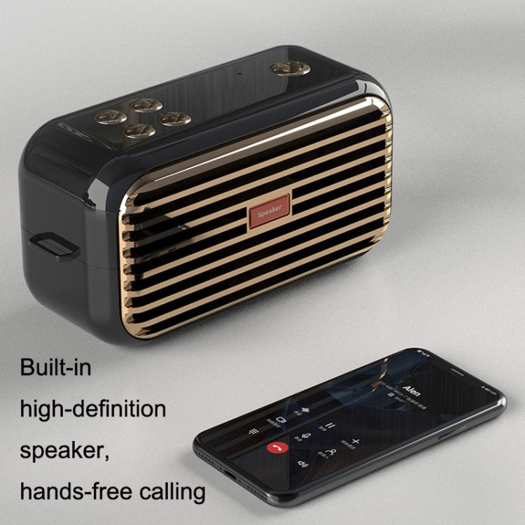 X7 Outdoor Portable Dual Speaker Wireless Bluetooth Retro Portable Speaker(Blue)