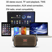 X7 Outdoor Portable Dual Speaker Wireless Bluetooth Retro Portable Speaker(Blue)