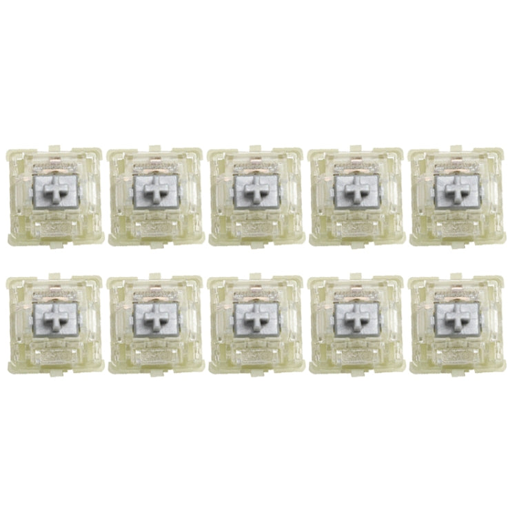 10PCS Cherry MX RGB Transparent Shaft Switch Mechanical Keyboard Triangular Shaft Body, Color: Silver Shaft