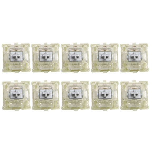 10PCS Cherry MX RGB Transparent Shaft Switch Mechanical Keyboard Triangular Shaft Body, Color: Silver Shaft