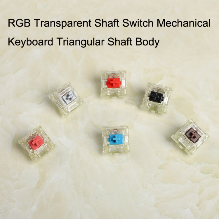 10PCS Cherry MX RGB Transparent Shaft Switch Mechanical Keyboard Triangular Shaft Body, Color: Silver Shaft