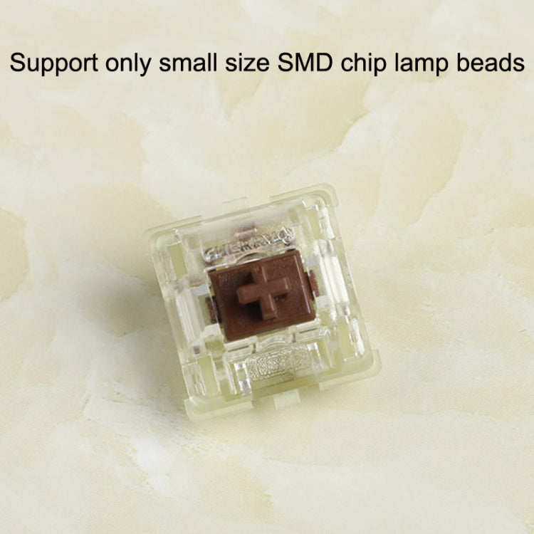 10PCS Cherry MX RGB Transparent Shaft Switch Mechanical Keyboard Triangular Shaft Body, Color: Silver Shaft