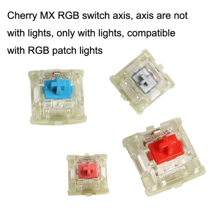 10PCS Cherry MX RGB Transparent Shaft Switch Mechanical Keyboard Triangular Shaft Body, Color: Silver Shaft