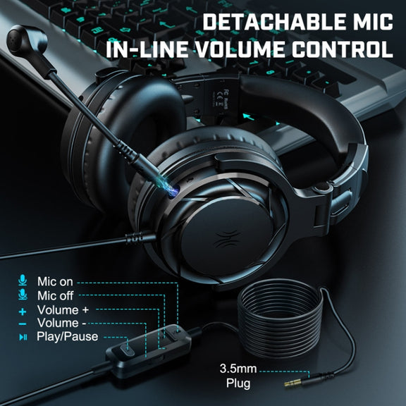 OneOdio PRO GD Phone Tablet Student Wired Headset, Cable Length: 2m(Black)