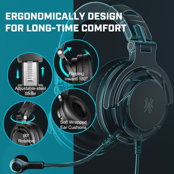 OneOdio PRO GD Phone Tablet Student Wired Headset, Cable Length: 2m(Black)
