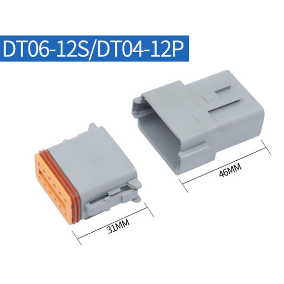 DT04-12P / DT06-12S With Copper Car Water-resistant Connector Conductive Connection Terminal