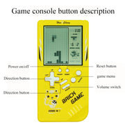 Large Screen Retro Children Handheld Game Console(Blue)