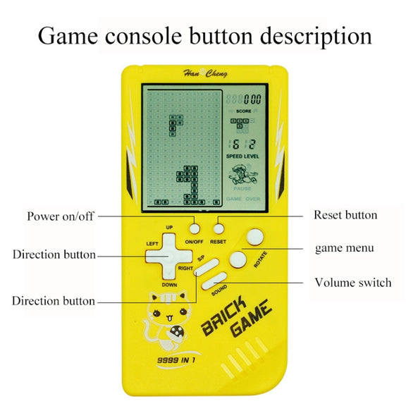 Large Screen Retro Children Handheld Game Console(Green)