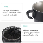 CLS 4 in 1 Outdoor 304 Stainless Steel Camping Cup(300ml)