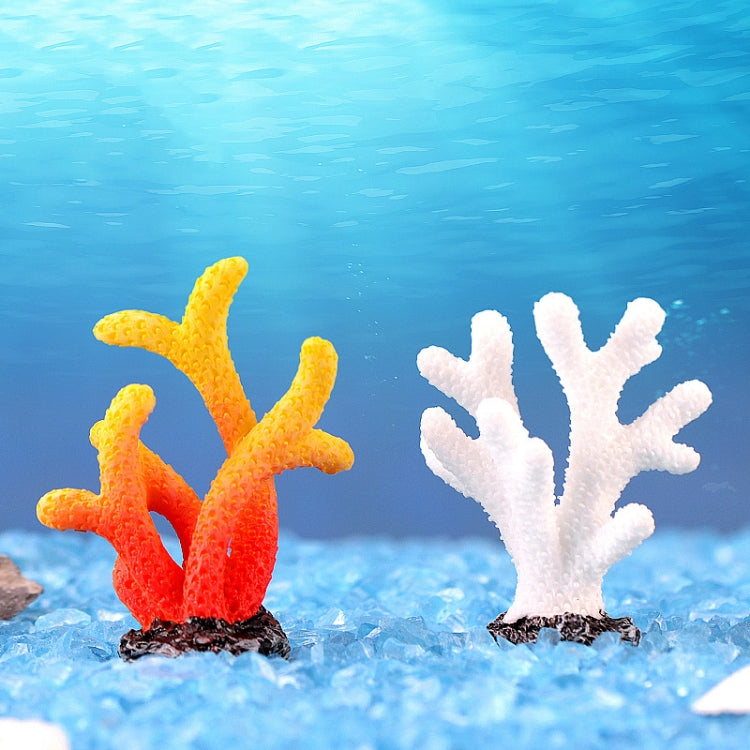 10 PCS Simulation Resin Coral Aquarium Fish Tank Small Ornaments, Colour: No. 7 White