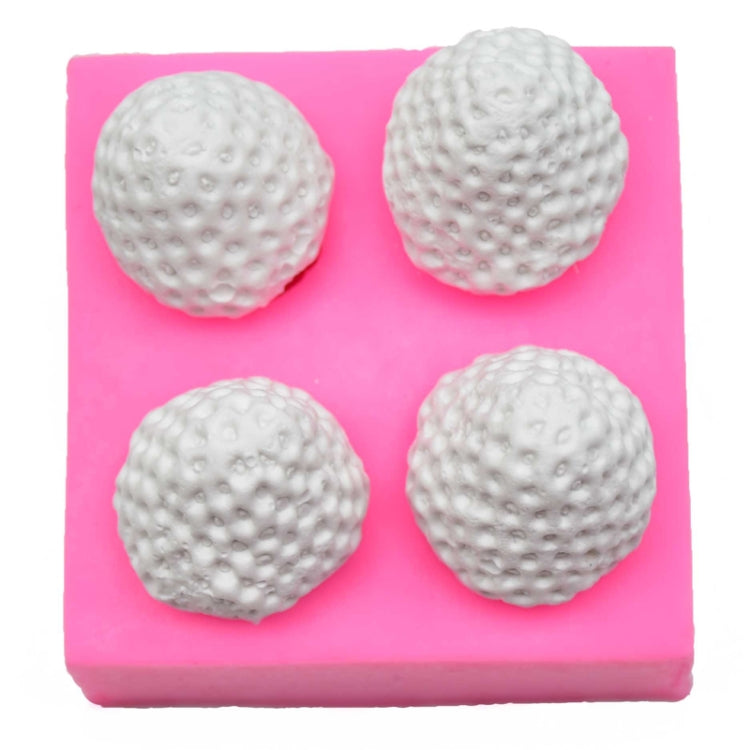 2 PCS Fondant Chocolate Cake Decorating Strawberry Silicone Mold(Pink)