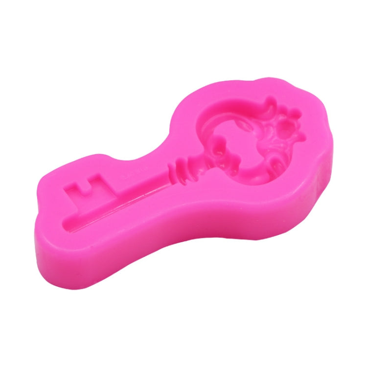 2 PCS Retro Key Fondant Cake Chocolate Silicone Mold(Pink)