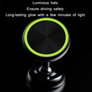 Car Aluminum Alloy Magnetic Mobile Phone Holder, Colour: Black (Luminous)