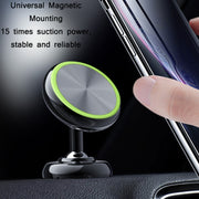 Car Aluminum Alloy Magnetic Mobile Phone Holder, Colour: Black (Luminous)