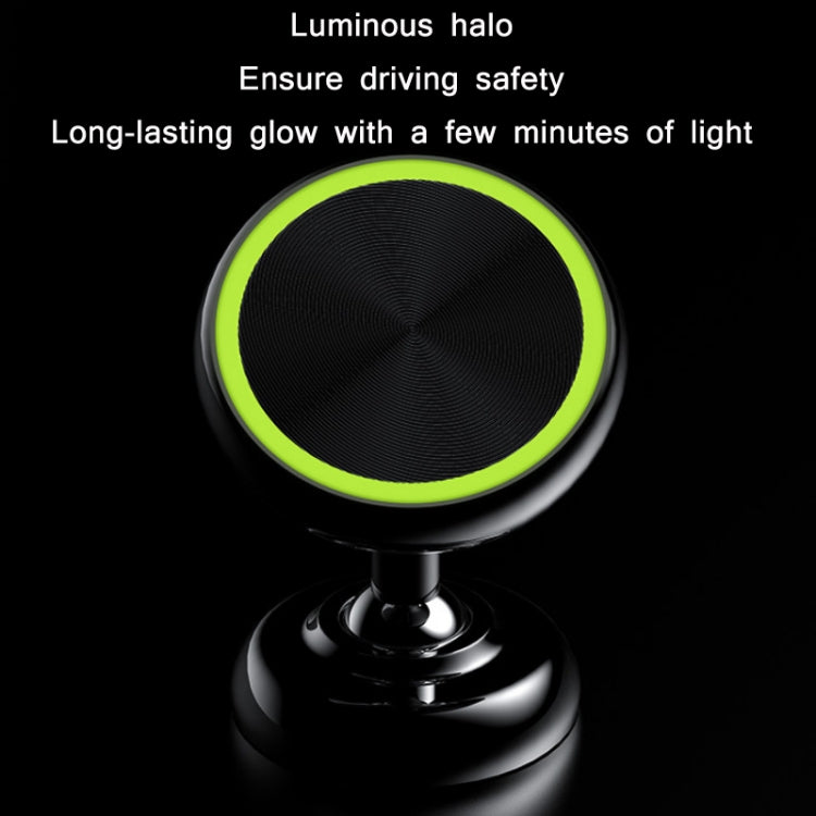 Car Aluminum Alloy Magnetic Mobile Phone Holder, Colour: Red (Luminous)