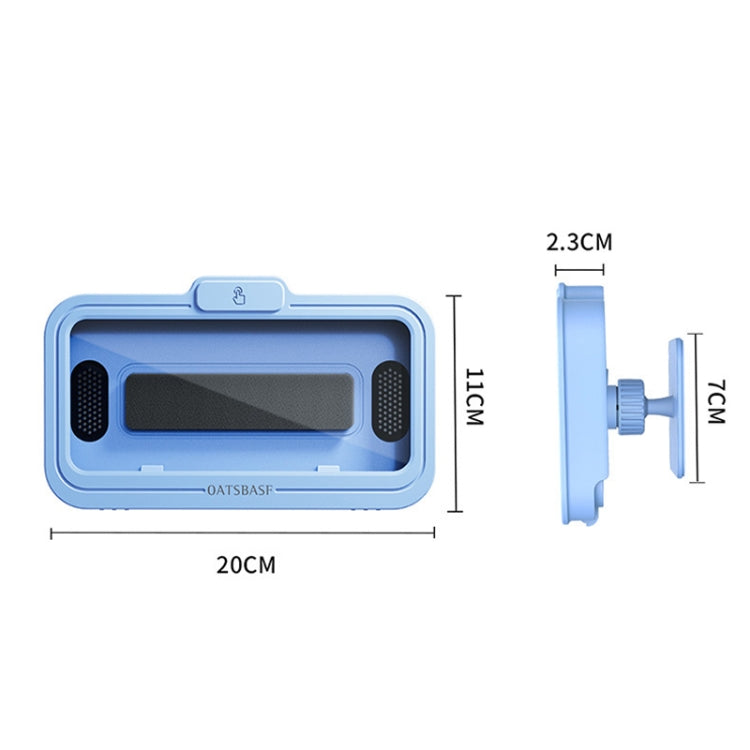 Oatsbasf  Bathroom Water-resistant Phone Case Holder Shower Phone Box Wall Mount Phone Holder(Blue)