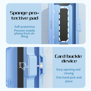 Oatsbasf  Bathroom Water-resistant Phone Case Holder Shower Phone Box Wall Mount Phone Holder(Blue)