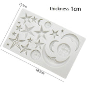 Star Moon Face Chocolate Clay DIY Silicone Mold(Gray)