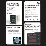 BAKU BA-3305D 5A/30V CNC DC High Power Supply(US Plug)