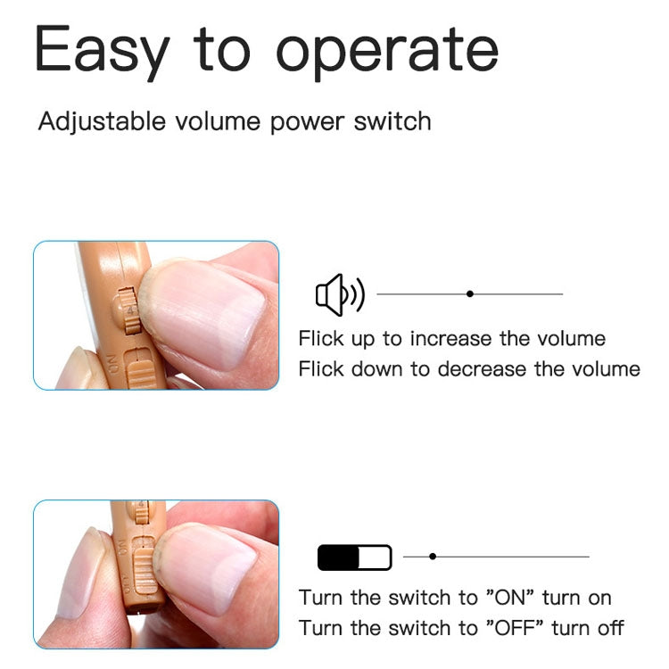 Elderly Use Can Charge Sound Amplifier Hearing Aid, Specification: EU Plug(Blue Double Machine+Black Charging Bin)