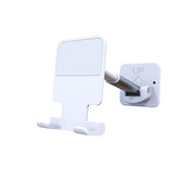 2 PCS T11 Wall Paste Mobile Phone Bracket Foldable Lift Bathroom Kitchen Wall Bracket(White)
