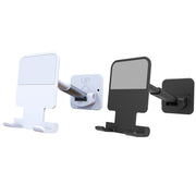 2 PCS T11 Wall Paste Mobile Phone Bracket Foldable Lift Bathroom Kitchen Wall Bracket(White)