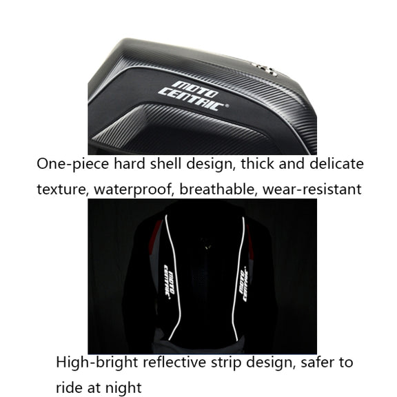 MOTOCENTRIC 11-MC-0077 Motorcycle EVA Turtle Shell Shape Riding Backpack(Black)