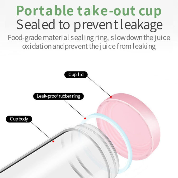 Household Fruit Juicer Portable Multi-Function Juice Cup(Goddess Pink)