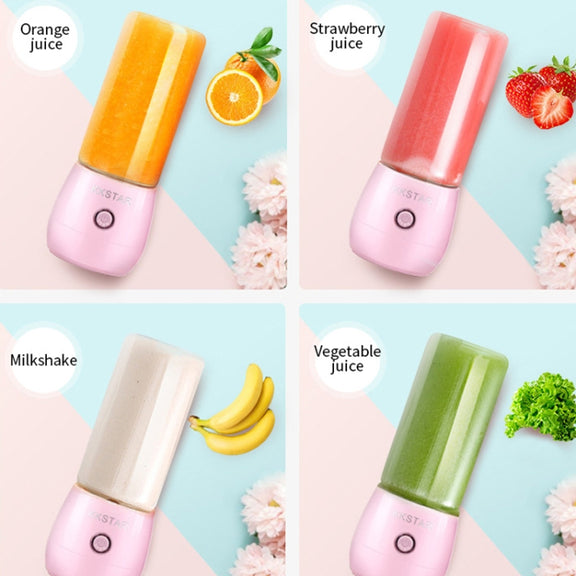 Household Fruit Juicer Portable Multi-Function Juice Cup(Goddess Pink)